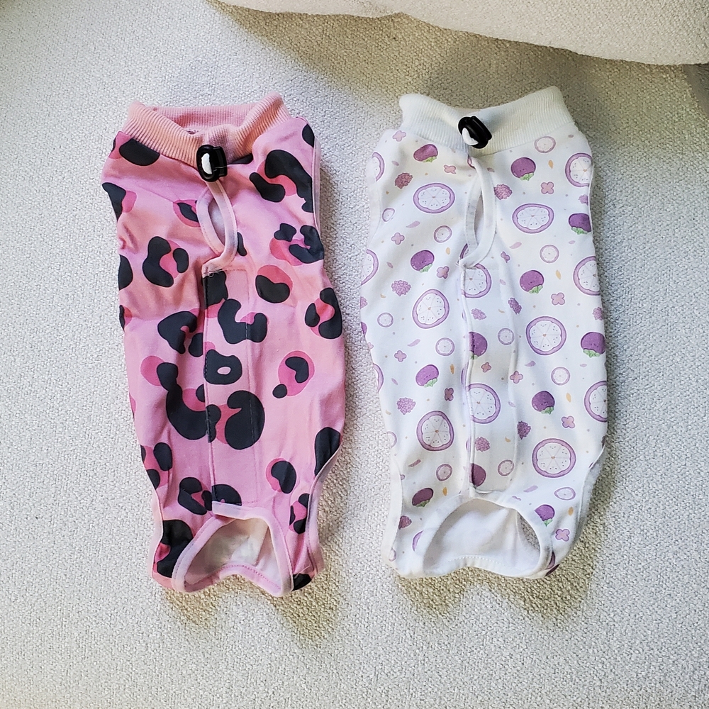 Lot Of 2 Female Cat Recovery Suits, Size M